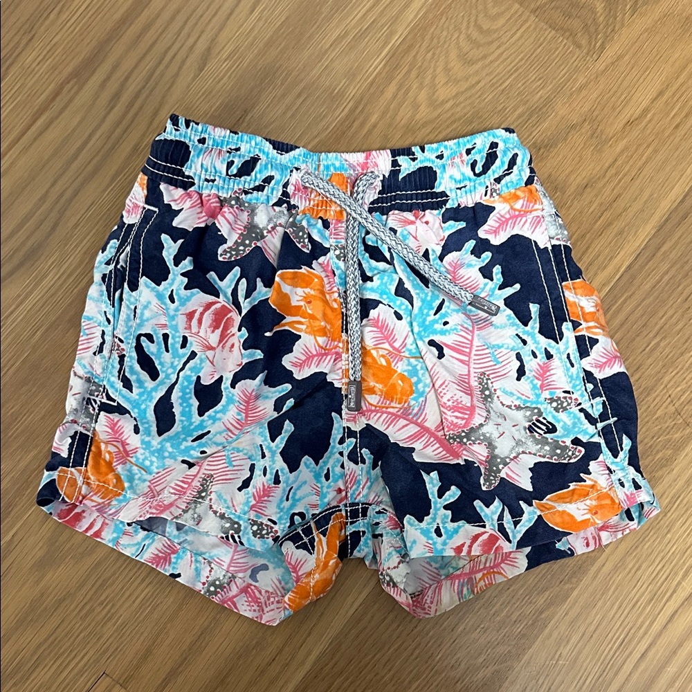 Vilebrequin Coral Reef High Waist Shorts - Blue, Pink, Orange